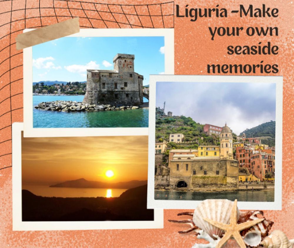 Rapallo castle, Vernazza harbor, and a Ligurian sunset.