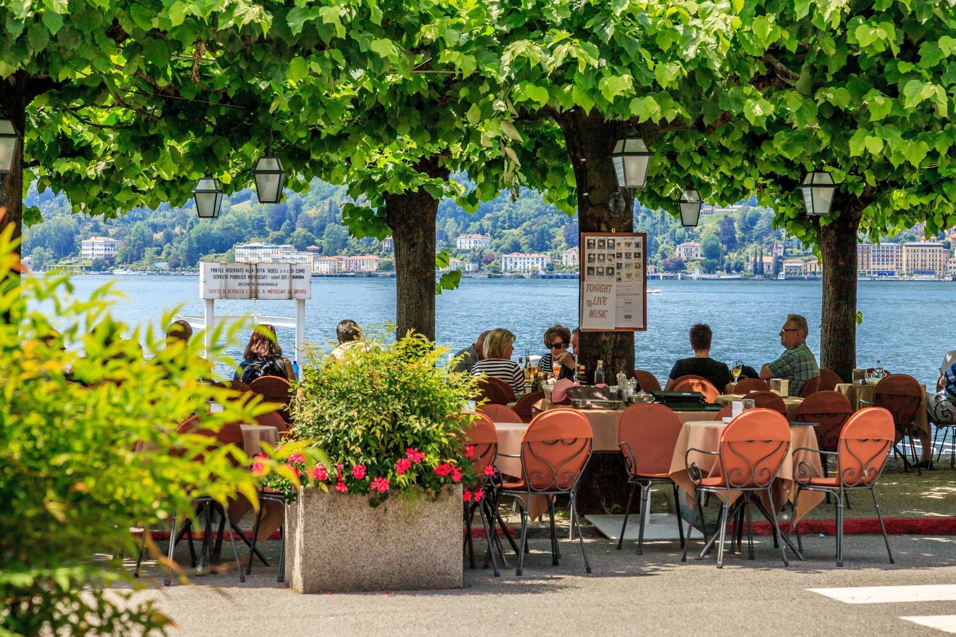 Relaxing by Lake Como - Fine Food Wine and Wonders Tour.