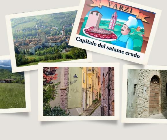 Collage of Italian food, wine, and countryside moments.