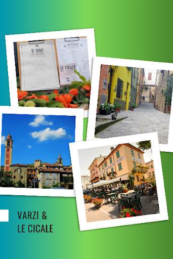Exploring the charming streets of Varzi followed by a scenic outdoor lunch at Le Cicale.