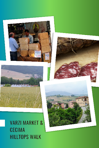 Sampling local cheese and salami at Varzi Market before a peaceful walk through the Cecima hilltops.