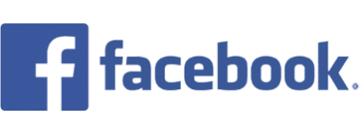 A blue facebook logo on a white background