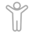 Person with arms raised in the air.