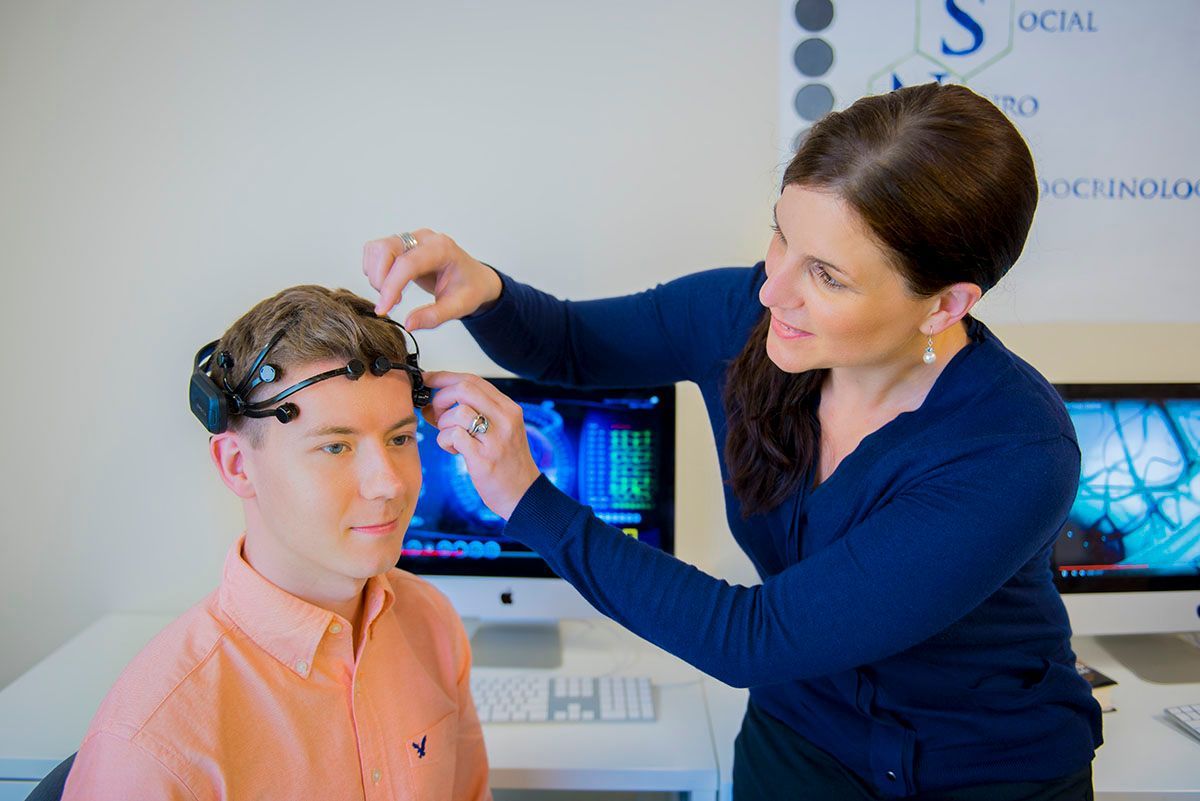 Students learning in a simulation lab