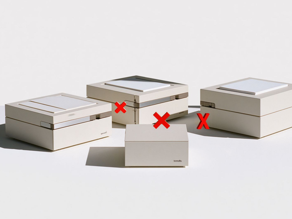 Minimal beige workflow diagram with five linked icons: user, email, calendar, dollar, and folder.