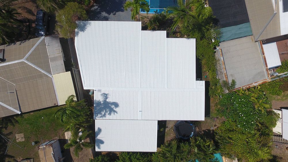Top View of a Metal Roof — Roofing Contractors in Winnellie, NT