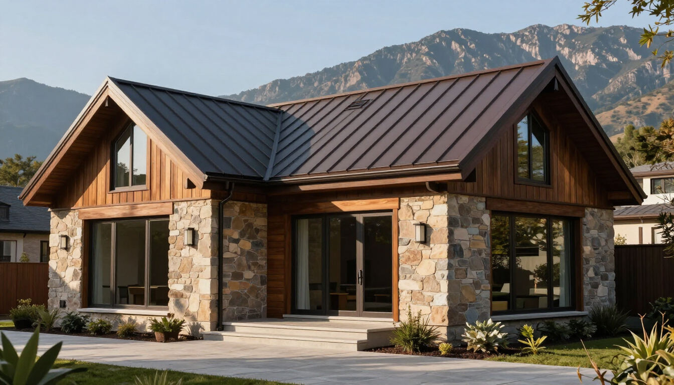 Premium metal roof on modern home