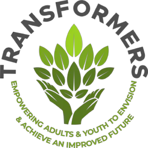 TransFormers logo with green hands forming a tree