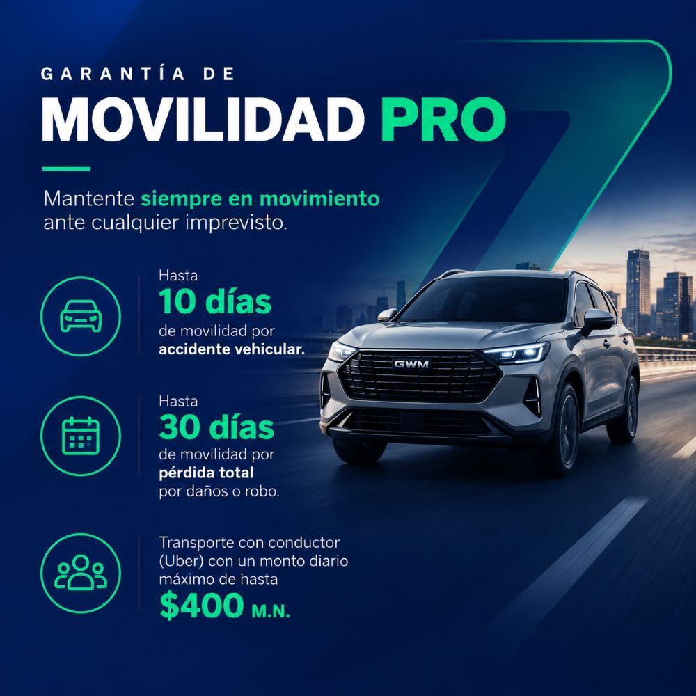 Beneficios de la garantía Movilidad Pro