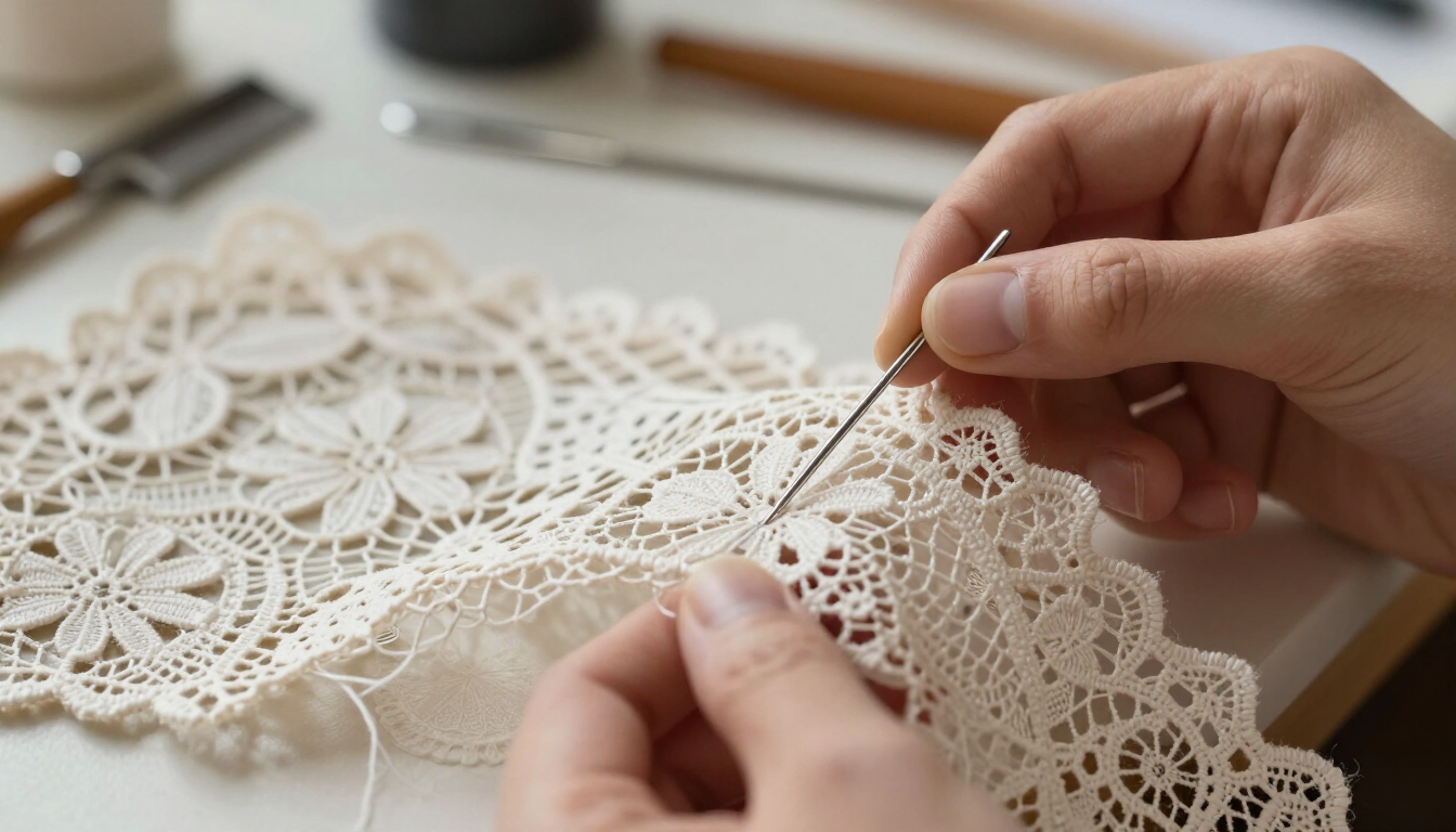 Vintage lace detail