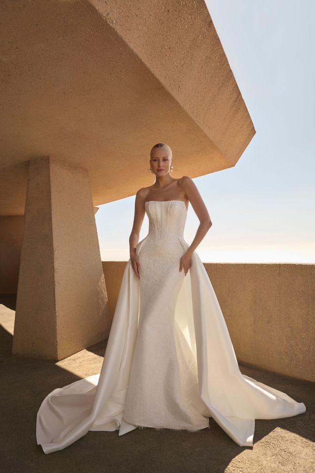 deep v neck wedding dress Sheer-Sleeved V-Neck with Floral Accents and Graceful Train Custom Made A dazzling A Size:Youth 6x-7 category: shirting Cleo 1920s Flapper Dress