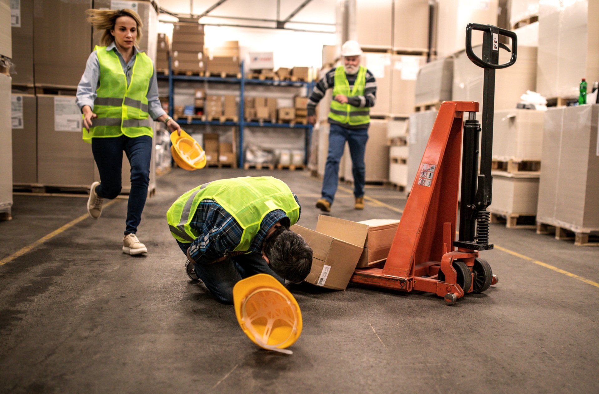 Warehouse Workers Accident Scene Warehouse Workers Accident Scene