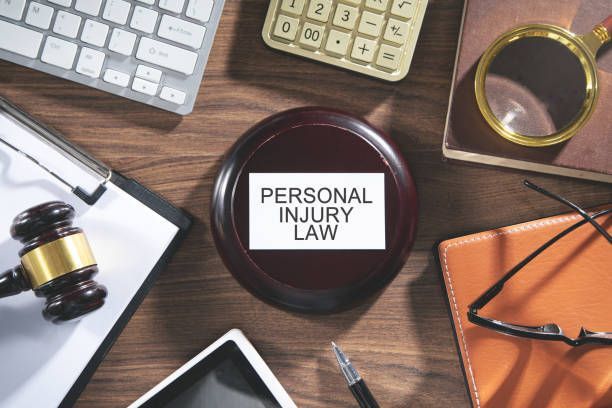 Personal Injury Law Label On Desk
