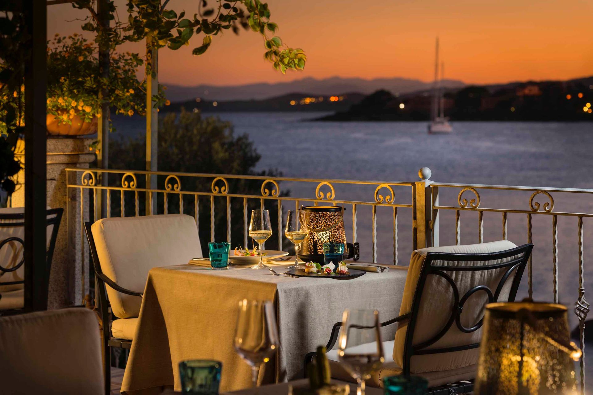 Dinner on the beach in Sardinia 
