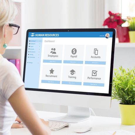 Woman Working with HR Software – Whittier, CA – EM Bookkeeping and Tax Service