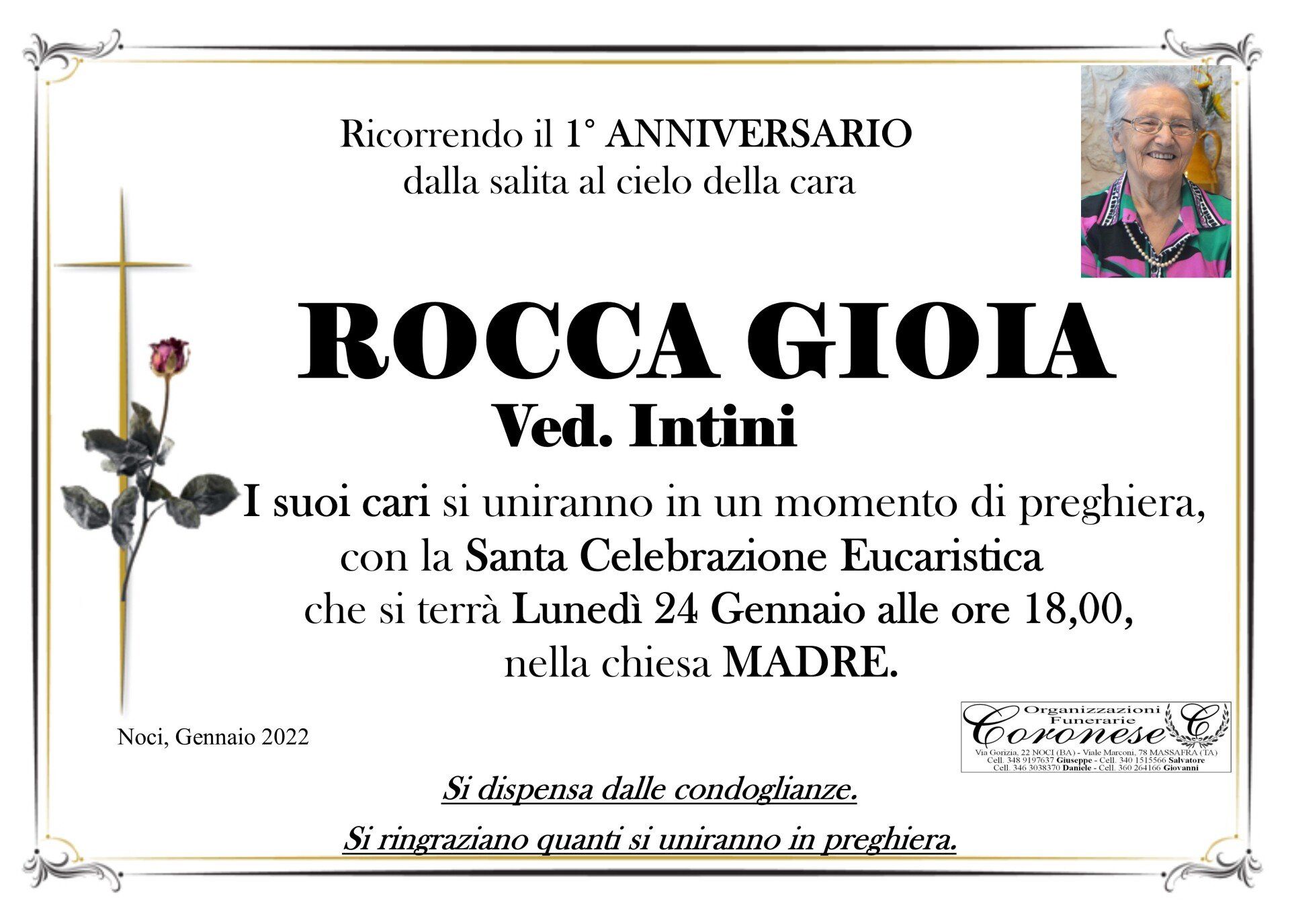 necrologio ROCCA GIOIA