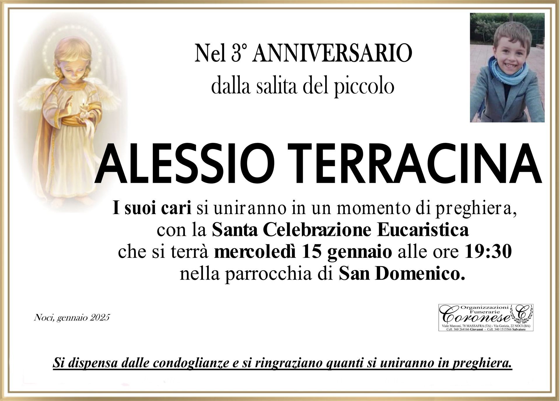 necrologio ALESSIO TERRACINA