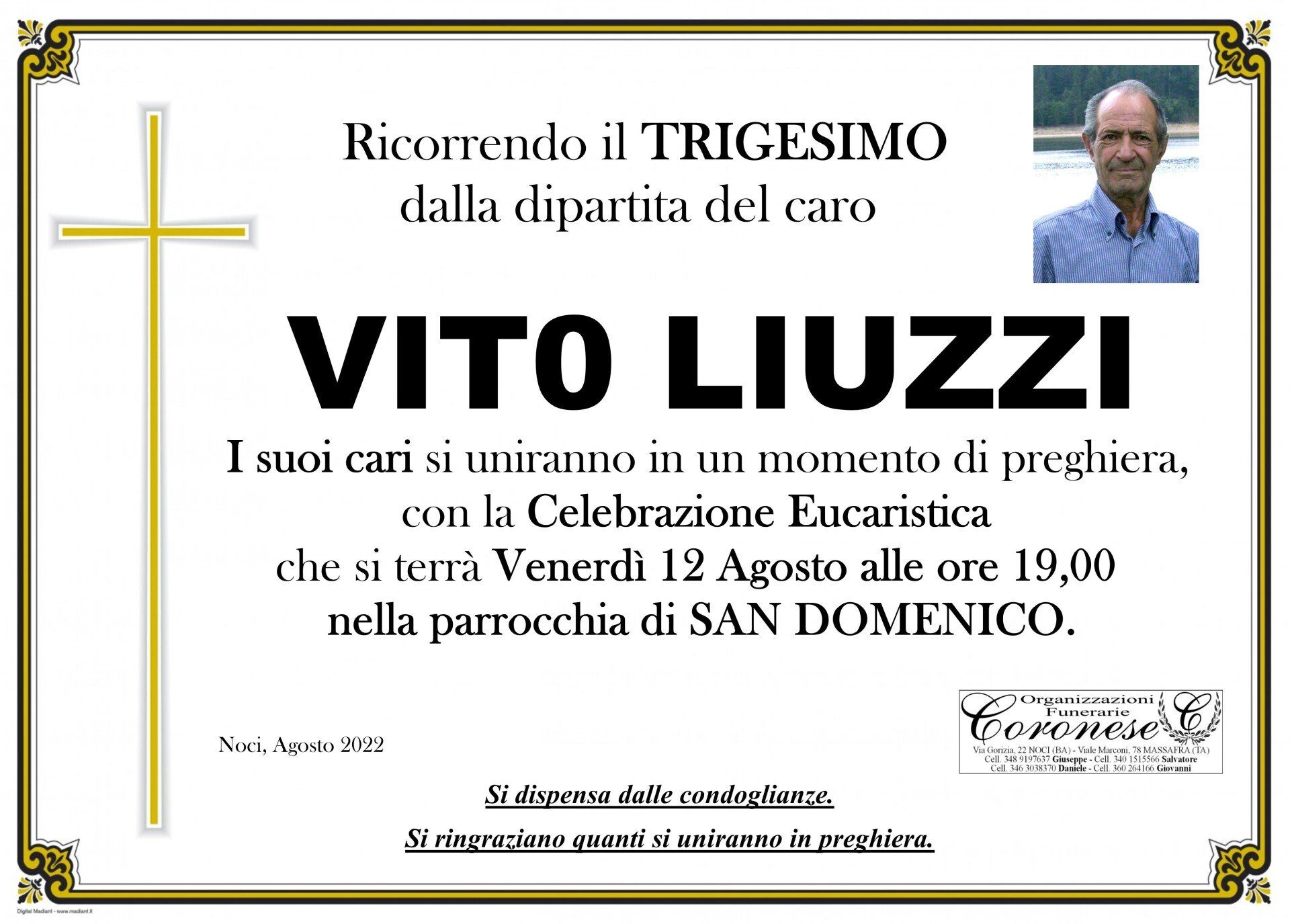 necrologio VITO LIUZZI