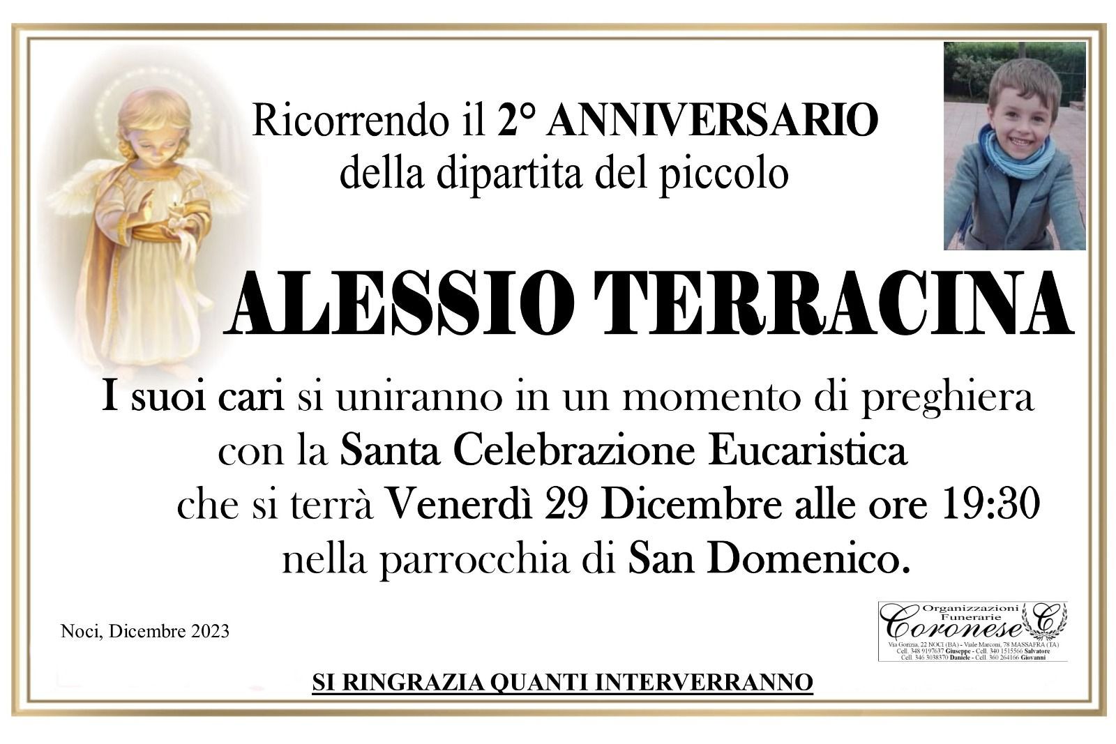 necrologio ALESSIO TERRACINA