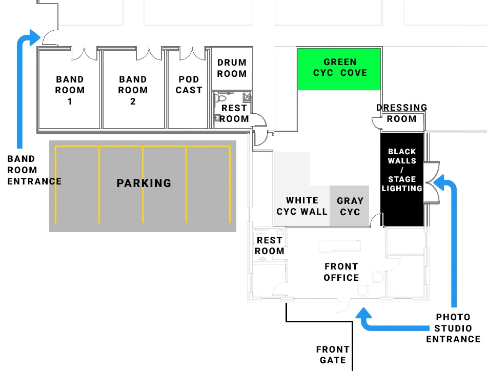 Temple Star Studios floor plan