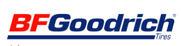 BFGoodrich Tires logo in red and blue with a white background