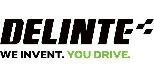 Delinte logo with tagline “WE INVENT. YOU DRIVE.” in black and green text on a white background