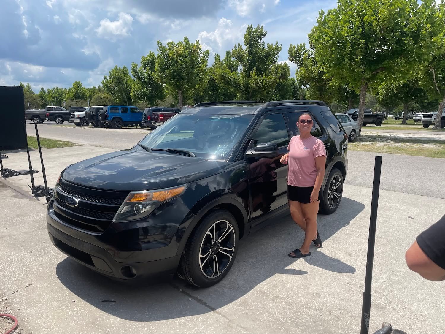 Customer with new performance tires