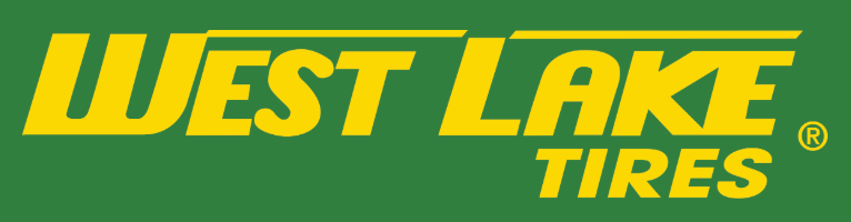 West Lake Tires logo in yellow and white on a green background