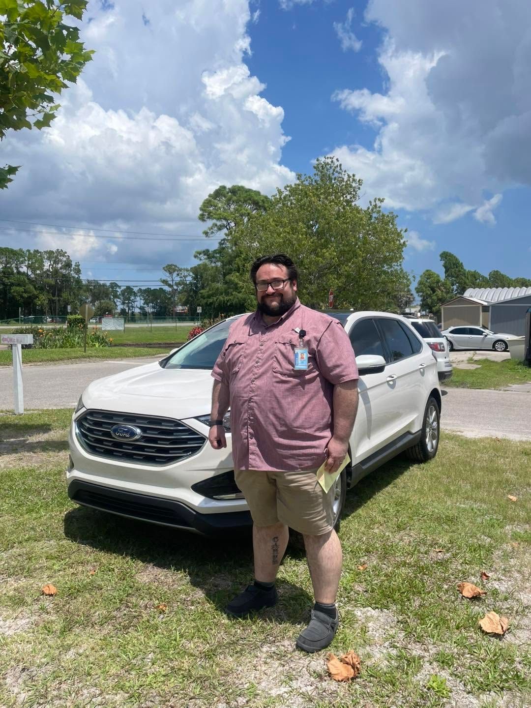 Customer with new performance tires