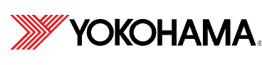 Yokohama logo in red and black on a white background