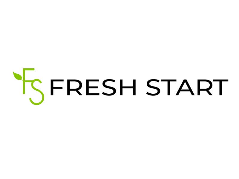 Fresh Start logo with green stylized FS and black text on a white background