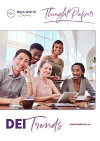 Thought paper cover with diverse team around a table, the title is 