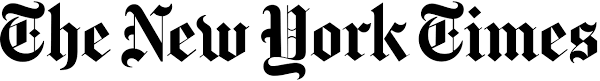 The New York Times logo in black, gothic-style lettering.