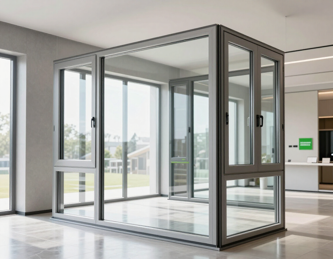 Ventanas térmicas y puertas de aluminio de alta gama en exhibición