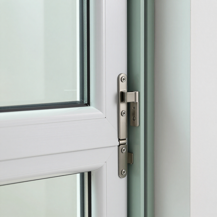 Detalle técnico de ventana de aluminio con cristal templado
