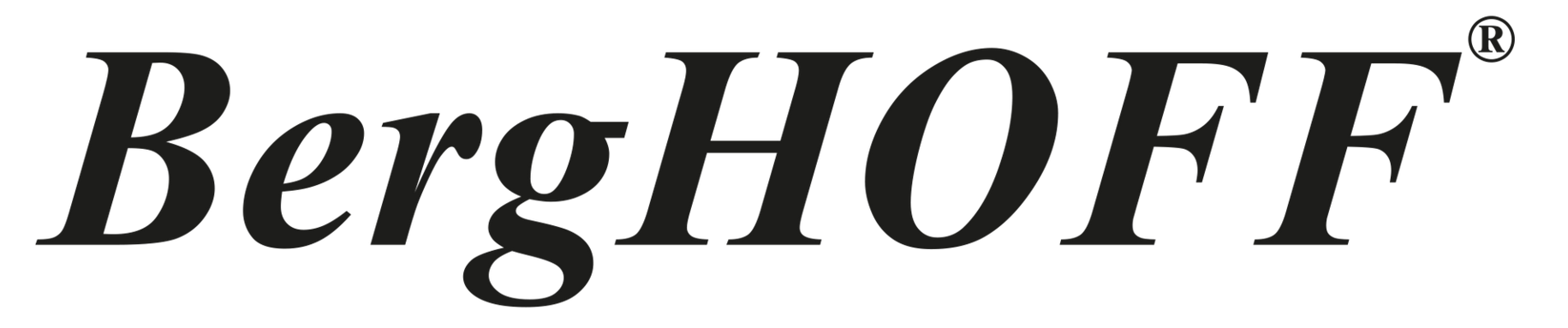 BergHOFF logo in black italic text on a white background
