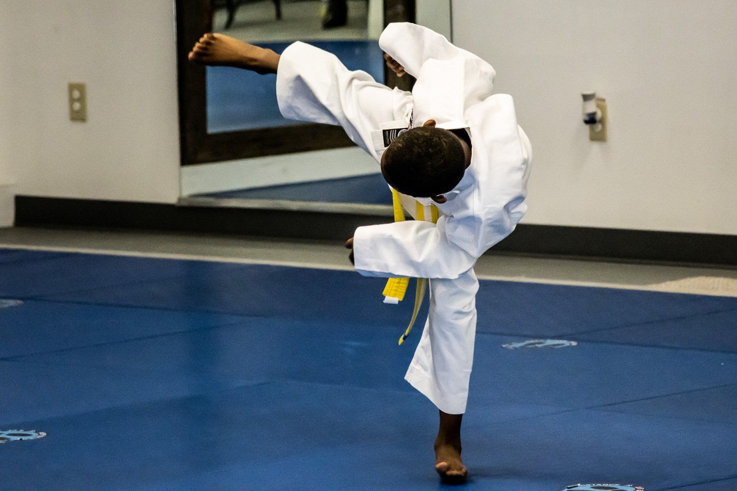 Yellow Belt Karate Student Plano, TX - Kicking 2