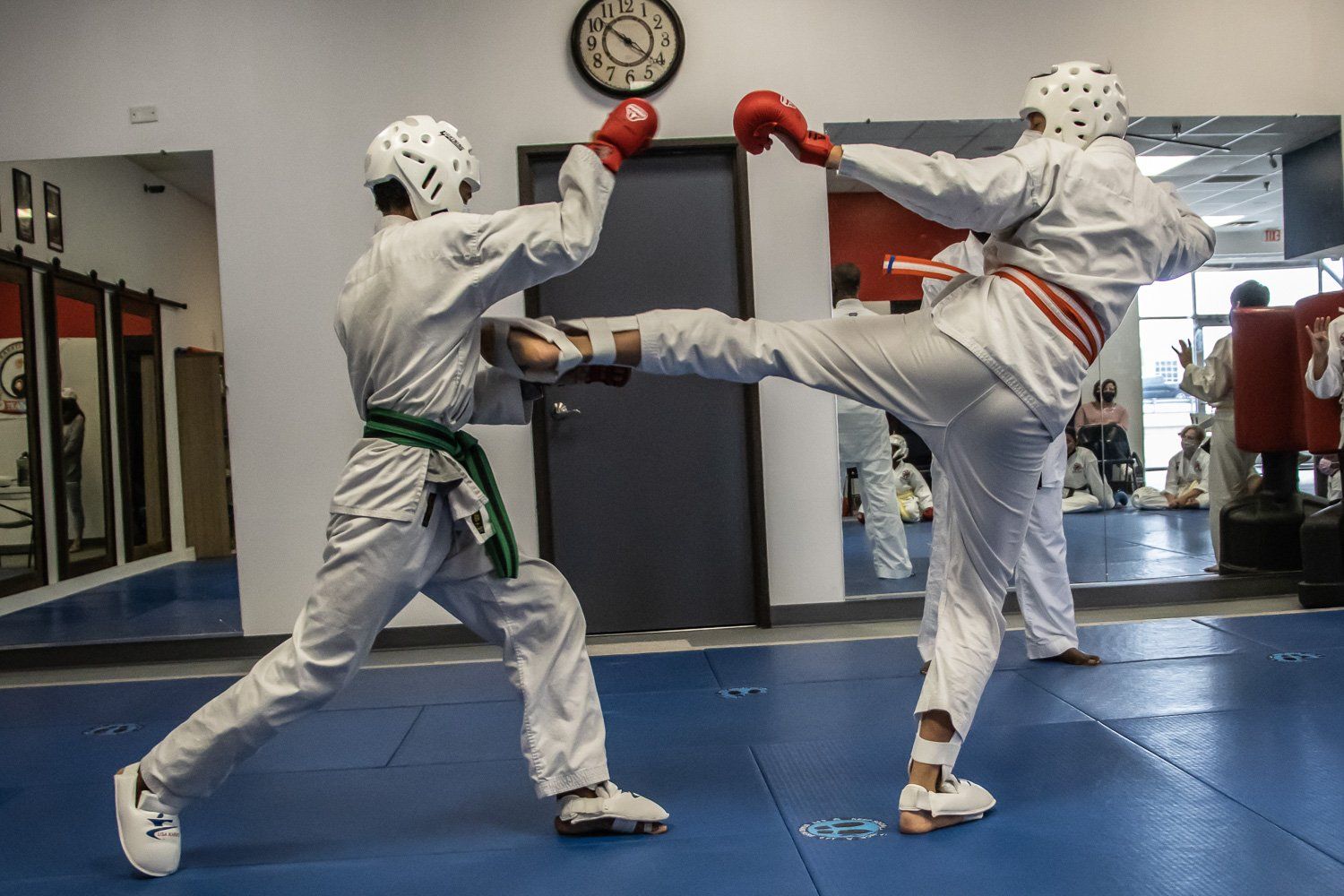 Students sparring at the Plano TX Dojo photo 2
