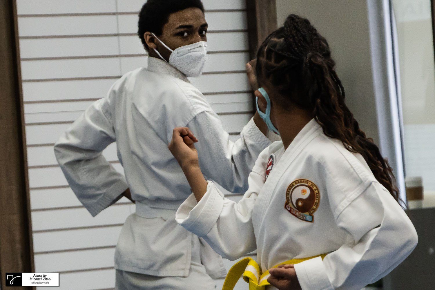 TKA Dojo Karate Belt Testing Sept 201 - Getting ready to spare