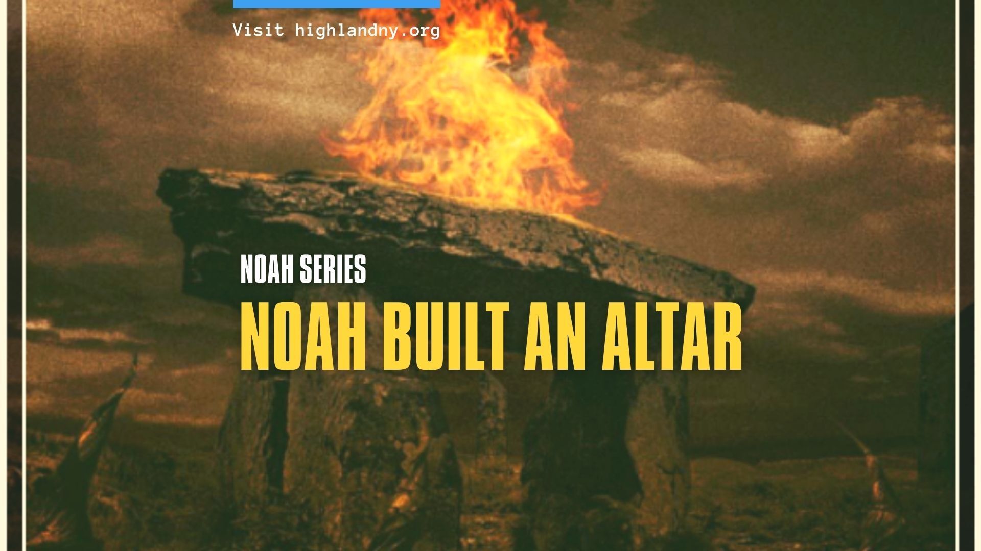 A poster for a movie called noah built an altar