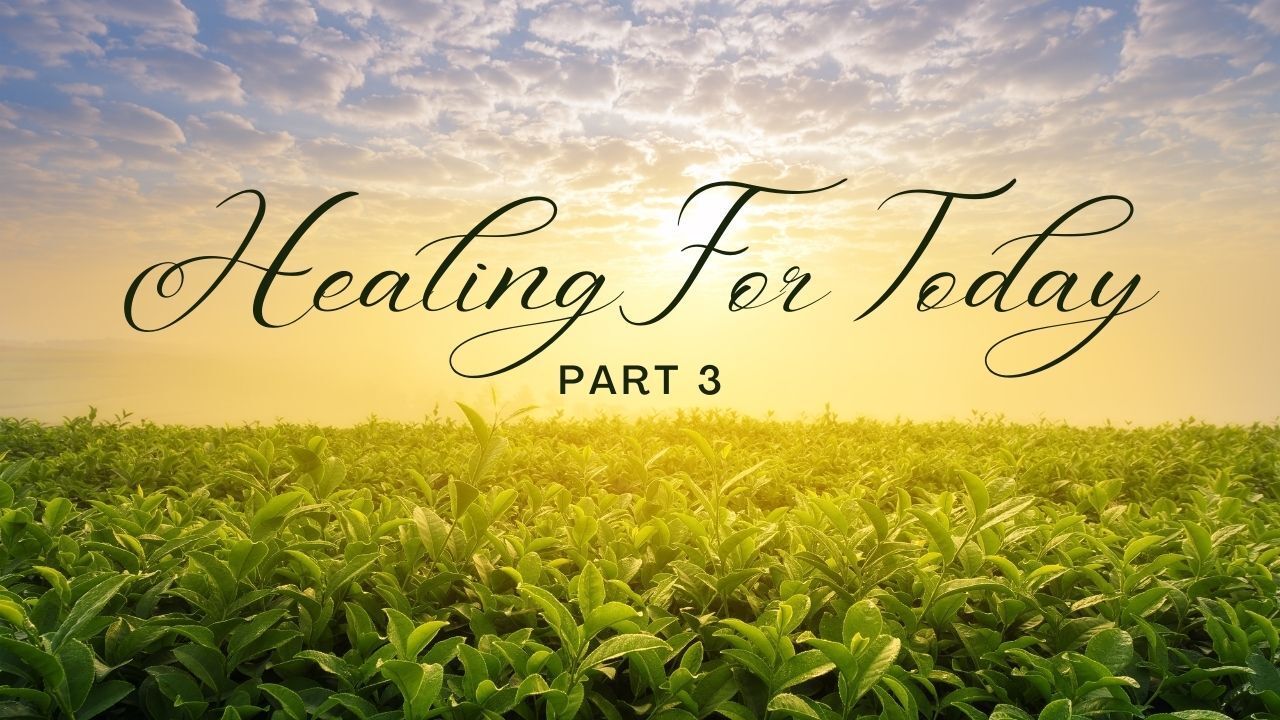 A field of grass with the words `` healing for today '' written on it.