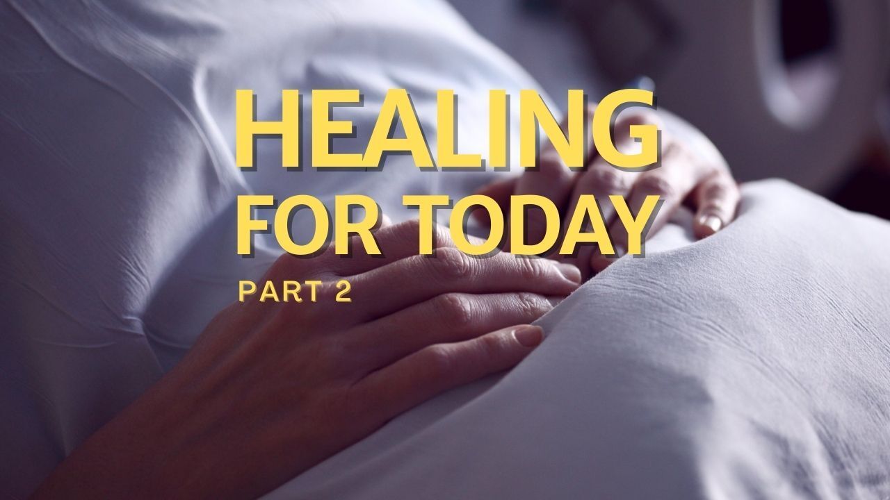 A person in a hospital bed with the words healing for today part 2