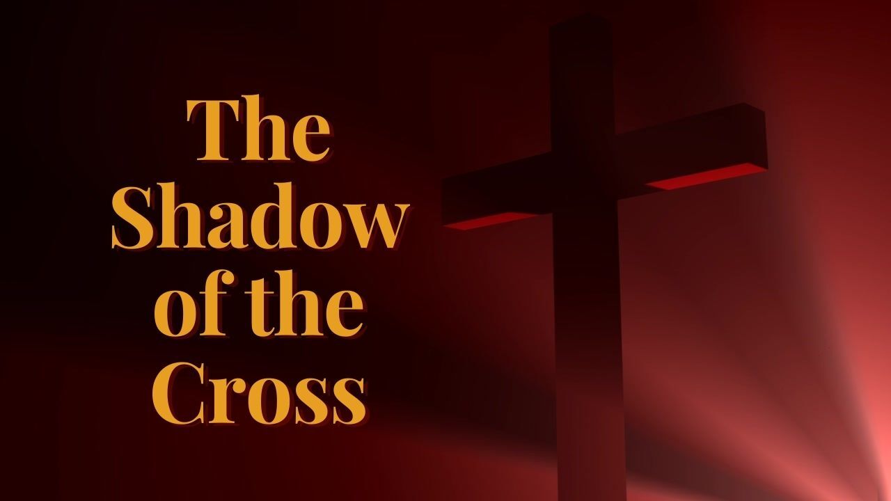 A cross with the words 
