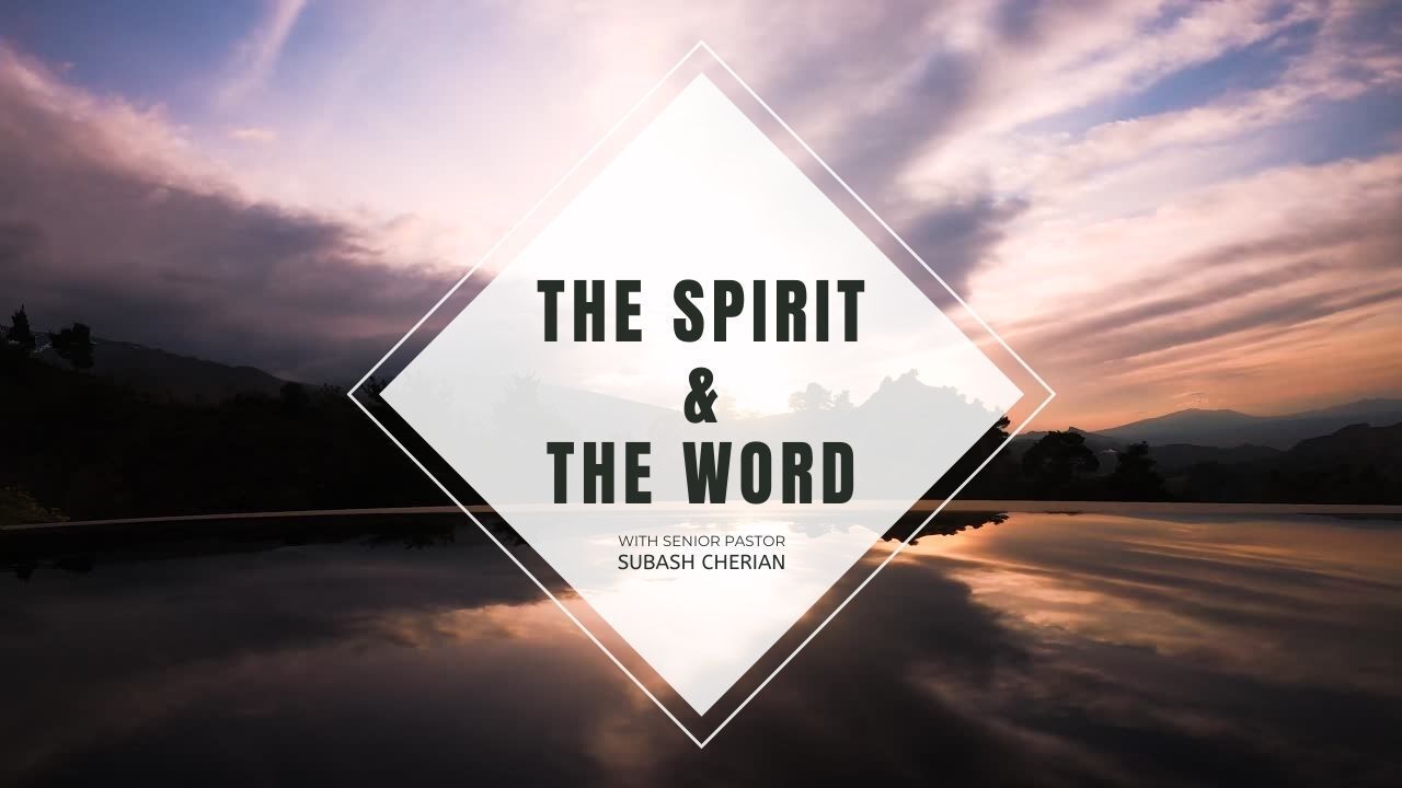 A picture of a lake with the words the spirit and the word on it