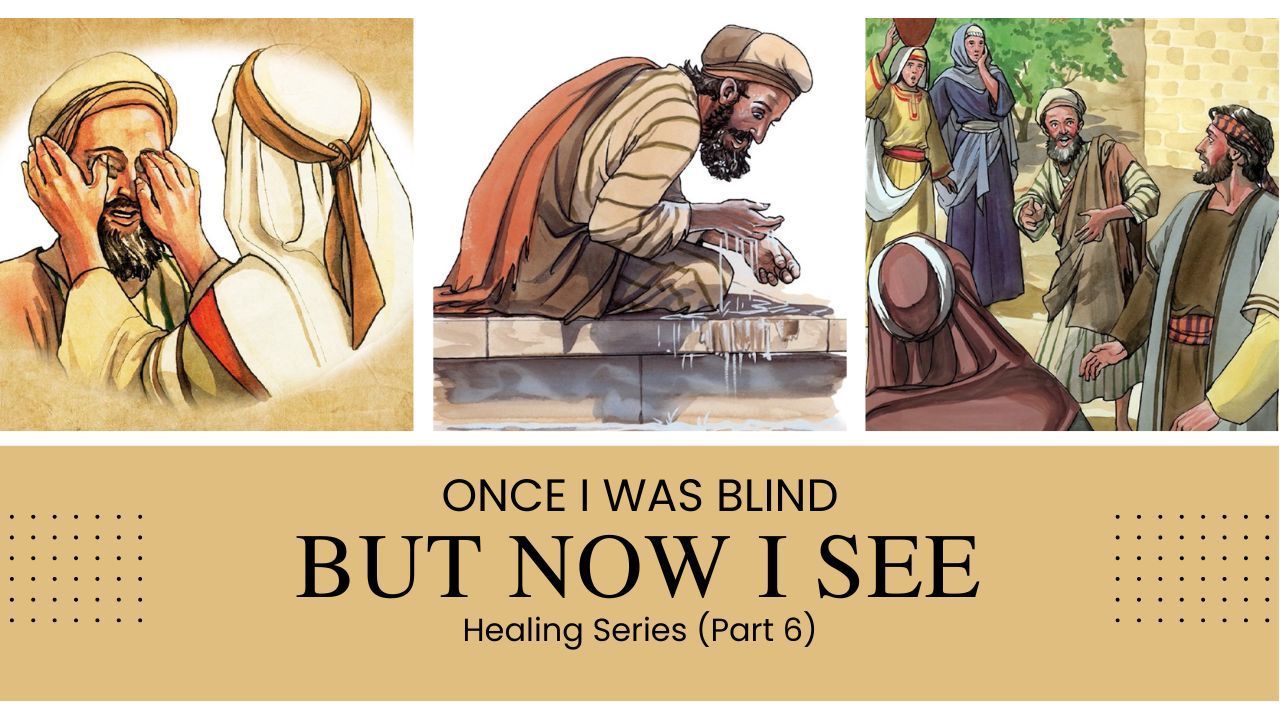 A poster that says once i was blind but now i see