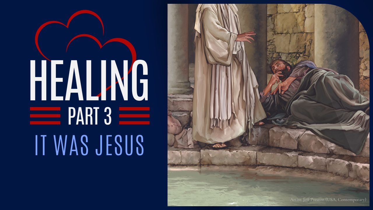 A painting of jesus talking to a woman in a bathtub.