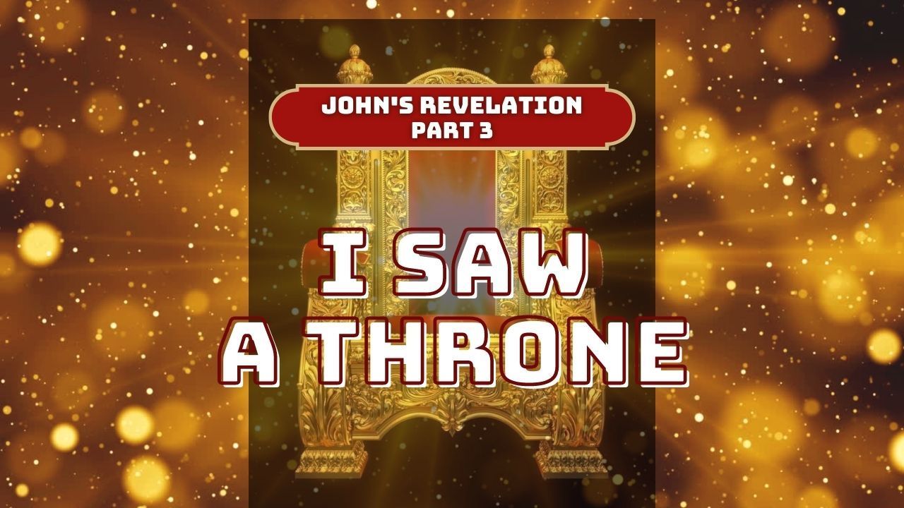 A poster that says i saw a throne on it