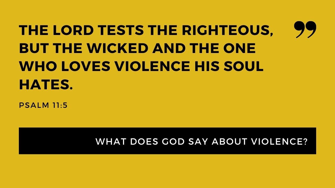 The lord tests the righteous but the wicked and the one who loves violence his soul hates.