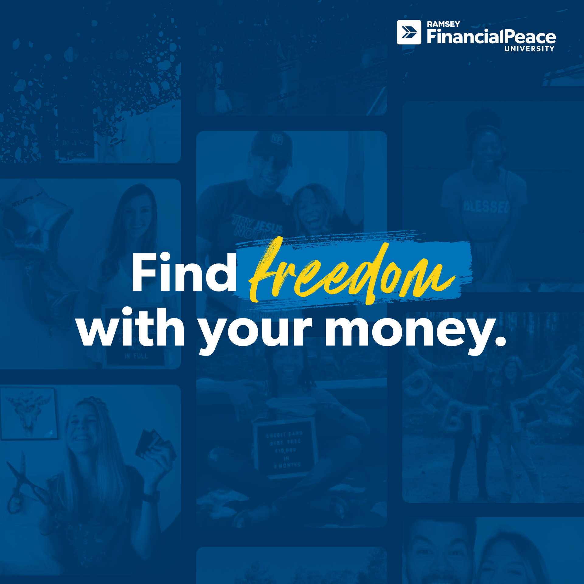 A poster that says find freedom with your money