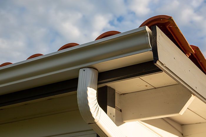 a gutter is installed 